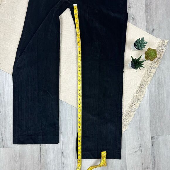 The Kooples Womens Ribbed Velvet Pants Party Evening Wide Black Size 32 READ - Picture 9 of 14